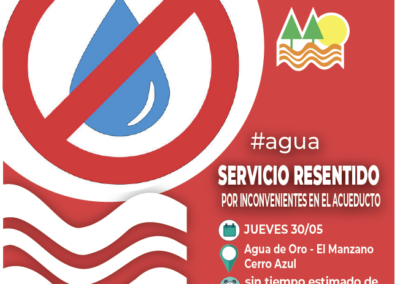 CONTINÚA RESENTIDO EL SERVICIO POR INCONVENIENTES EN EL ACUEDUCTO