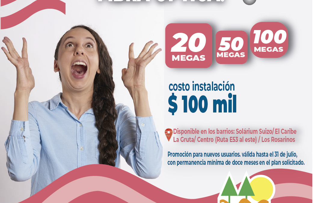 AHORA ES TU TURNO, YA PODÉS TENER FIBRA OPTICA