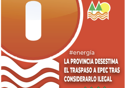 LA PROVINCIA DESESTIMA EL TRASPASO A EPEC TRAS CONSIDERARLO ILEGAL